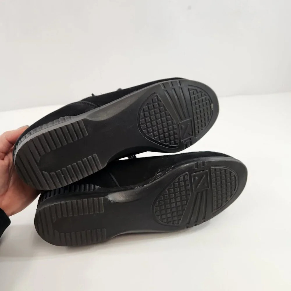 Natural Sport Womens Size 8 W Black Comfort Walking Shoes Lace Up Unworn - Picture 6 of 8